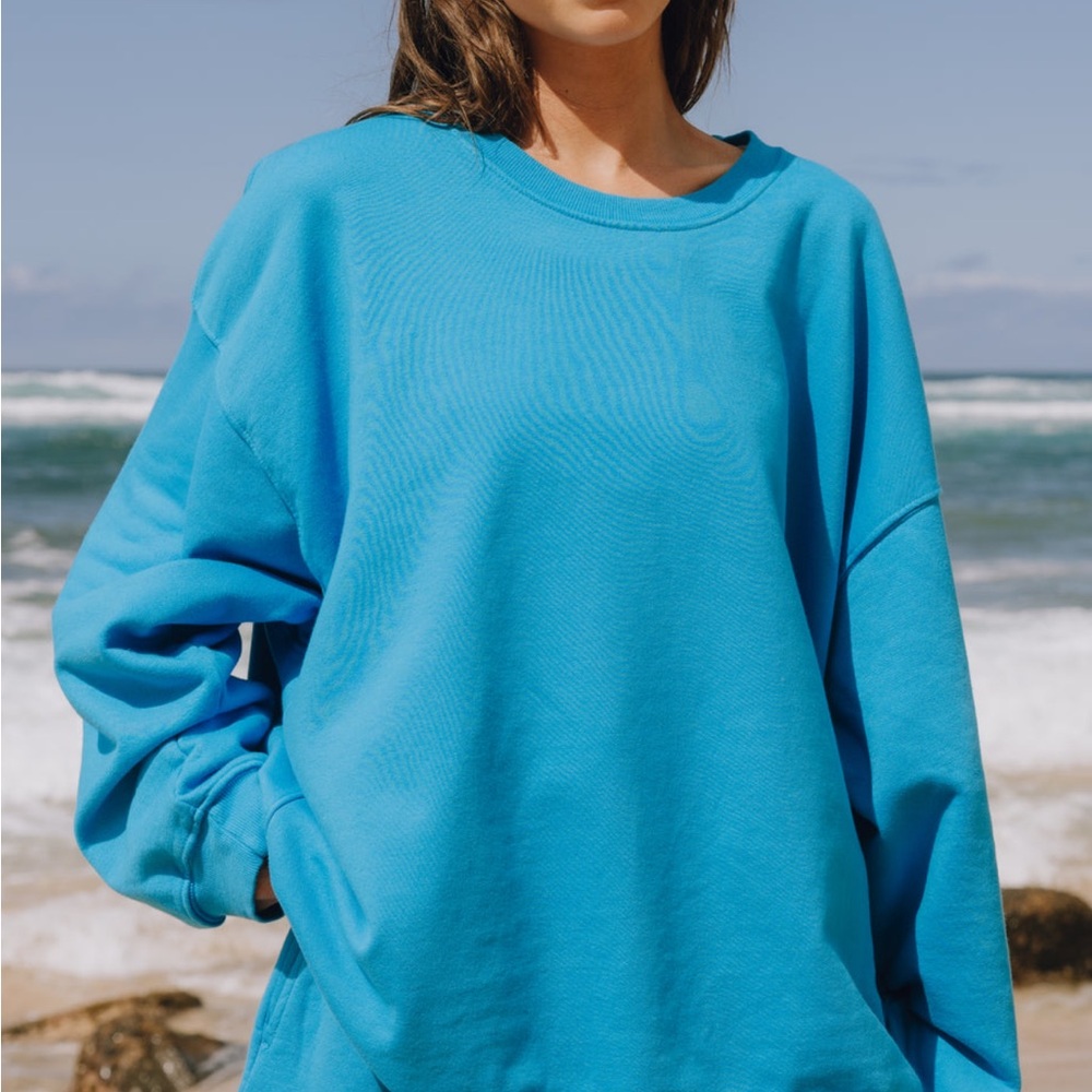 Vibrant Blue Oversized Sweatshirt